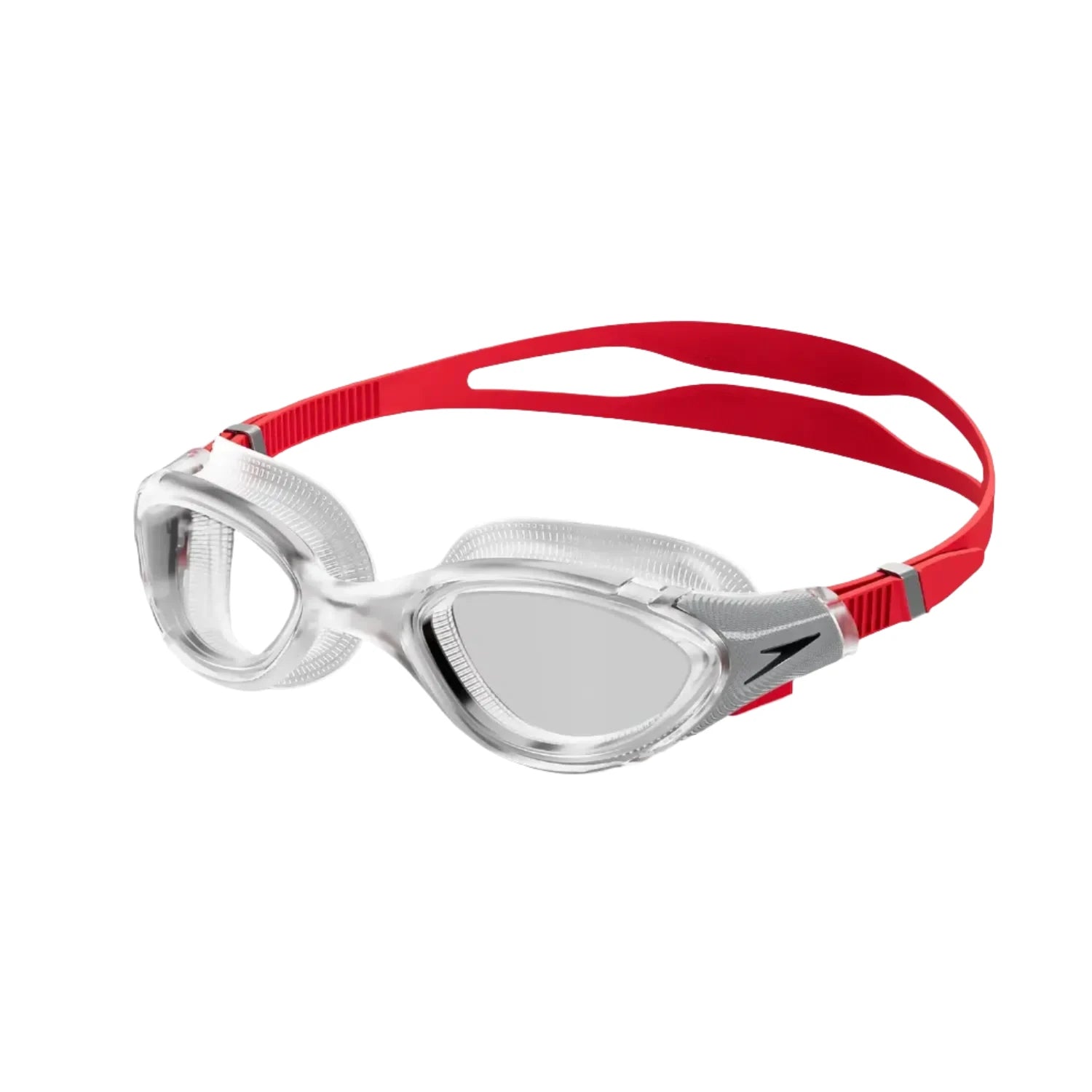 Speedo Biofuse 2.0 Goggles (Clear/Red, Adult)-Bruntsfield Sports Online