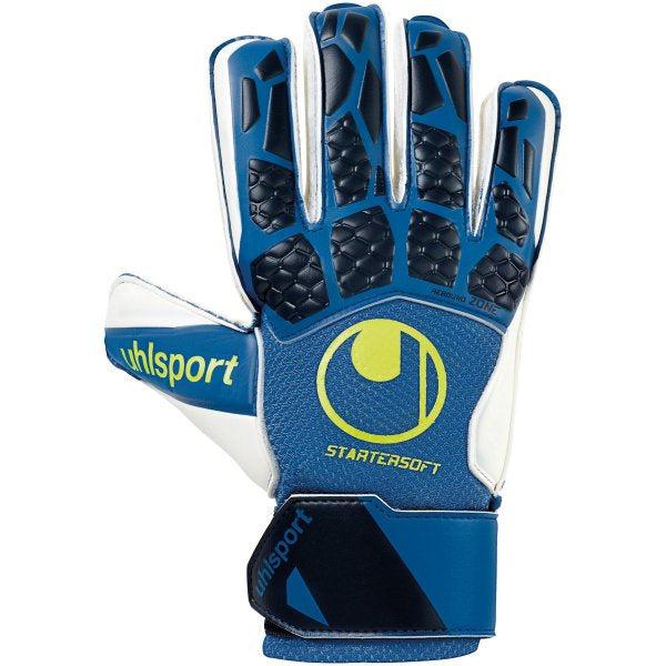 Uhlsport Hyperact Starter Soft Goalkeeper Gloves-Nightblue/White/Fluo yel-Bruntsfield Sports Online