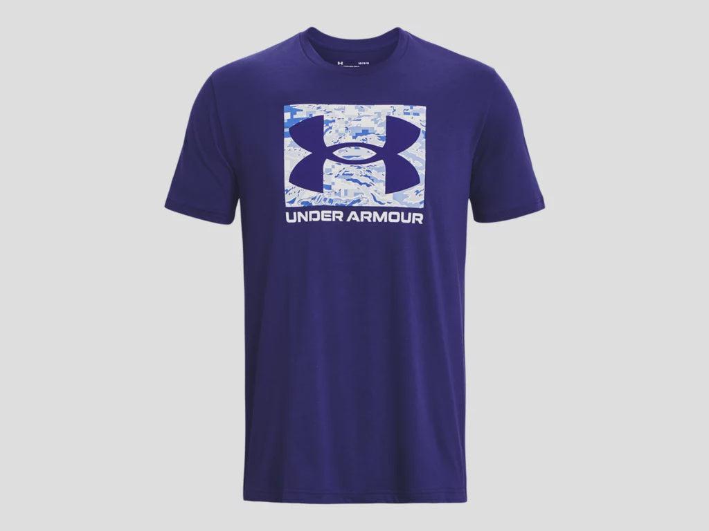 Under Armour Men's UA Camo Boxed Short Sleeve T-Shirt -Sonar Blue-Bruntsfield Sports Online