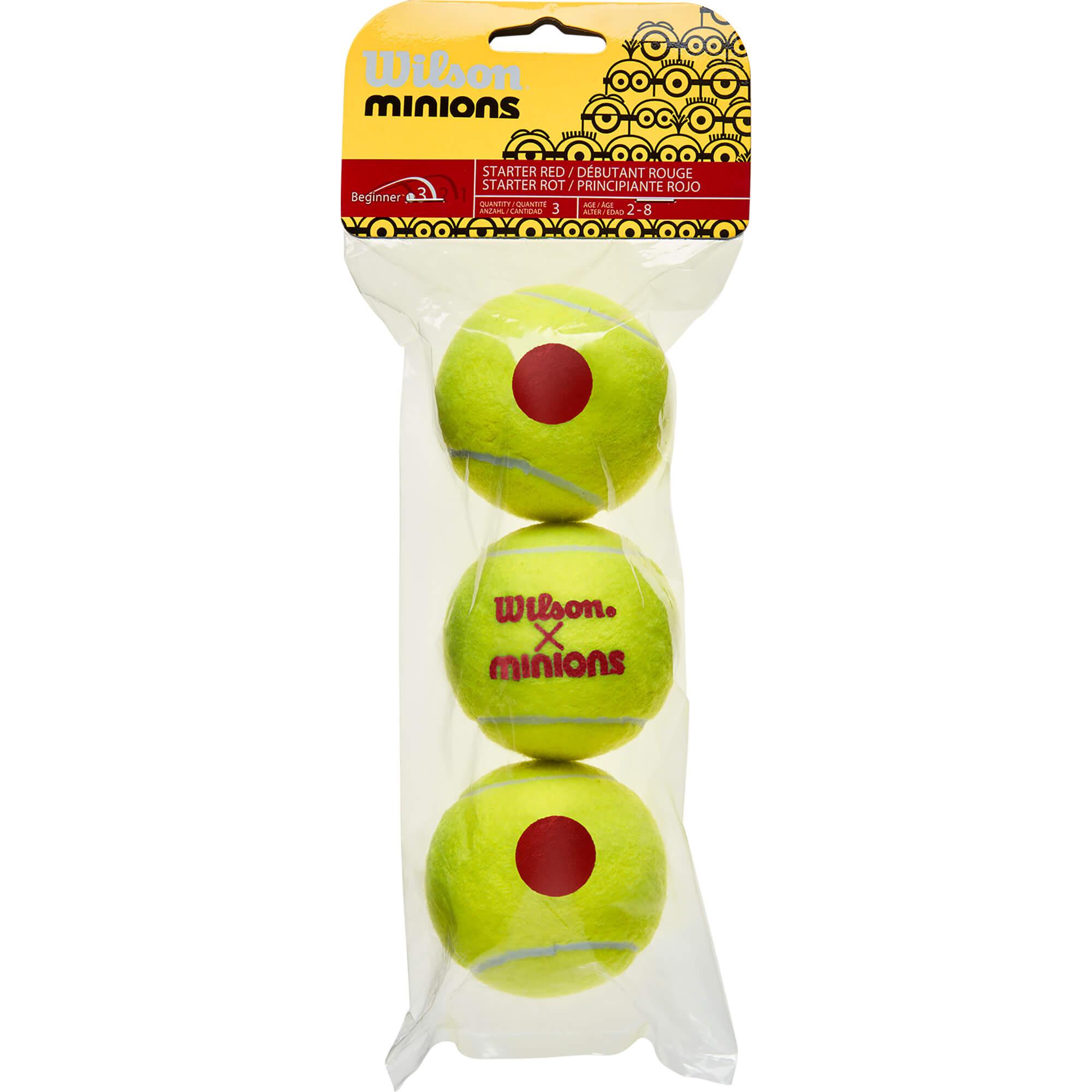 Wilson x Minions Red Tennis Balls-Bruntsfield Sports Online