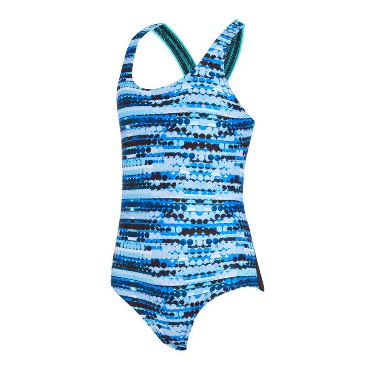 Zoggs Rock Wave Girls Rowleeback Swimming Costume-Bruntsfield Sports Online